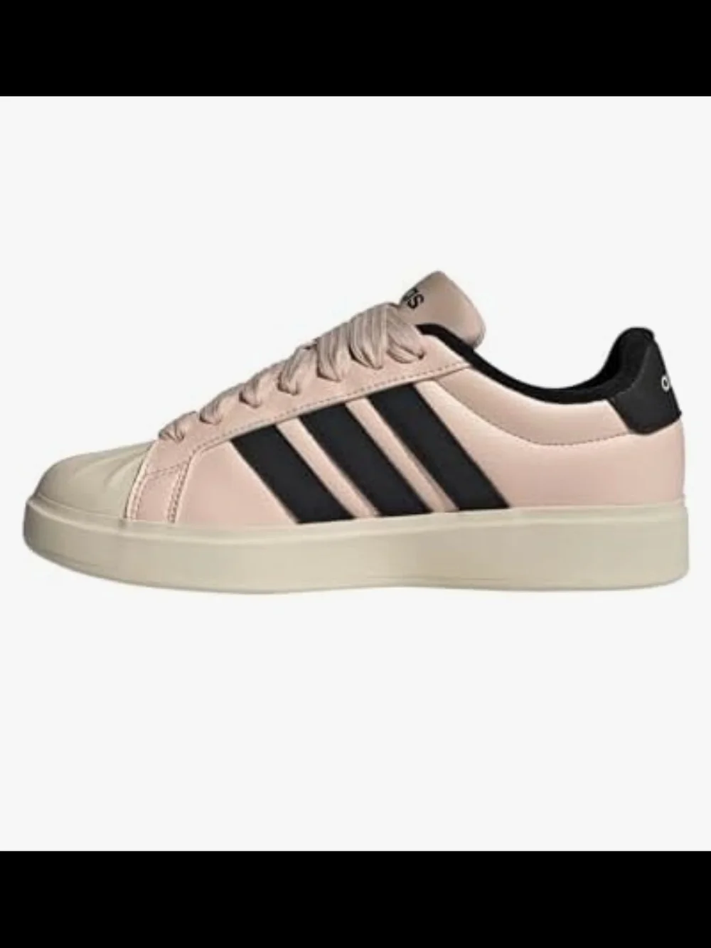 adidas Women's Blush Pink and Black Low-Top Sneakers